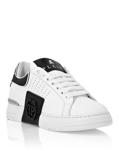 Philipp Plein Nappa Leather Sneakers Low Top Hexagon In Multi