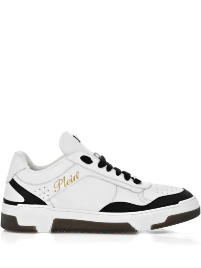 Philipp Plein Nappa Leather Sneakers In White