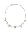 Philipp Plein Necklace With Alternating Gold-tone And Crystal Charms In Metallic