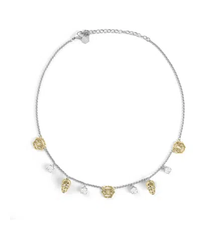 Philipp Plein Necklace With Alternating Gold-tone And Crystal Charms