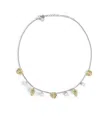 Philipp Plein Necklace With Alternating Gold-tone And Crystal Charms In Silver