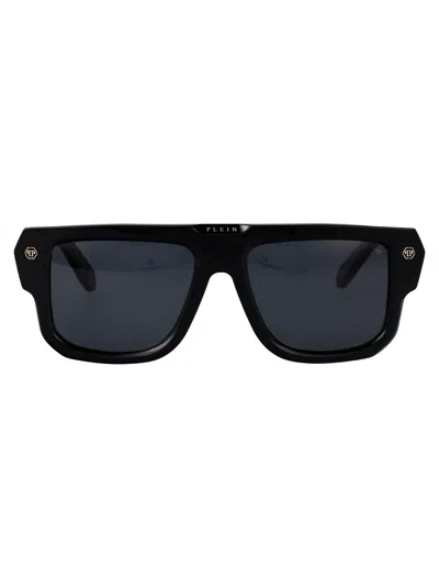 Philipp Plein Nero Lucido Acetate Sunglasses In Black