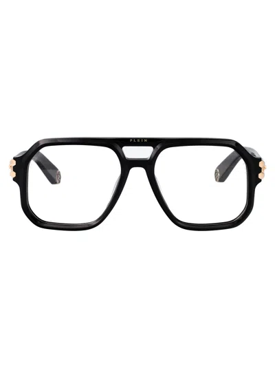 Philipp Plein Nero Lucido Metal Glasses In Black