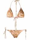 Philipp Plein New Baroque Triangle Bikini In Nude