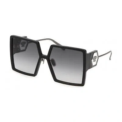Pre-owned Philipp Plein New,  Spp028m-0700 61mm Authentic In Black