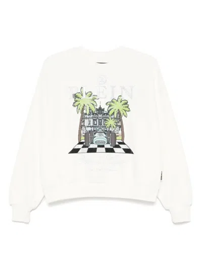 Philipp Plein `new Port Beach Cut` Long Sleeve Sweatshirt In Multi