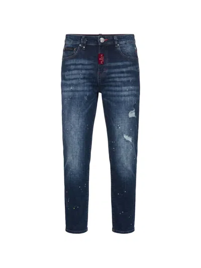Philipp Plein New Tapered Fit Jeans Basic Men In Blue