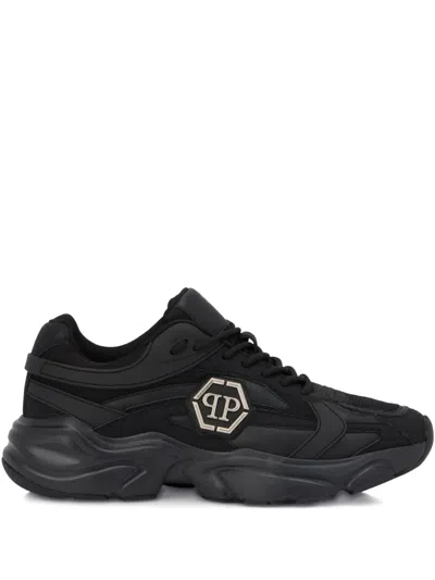 Philipp Plein Nitro Xtreme Logo-patch Sneakers In Black