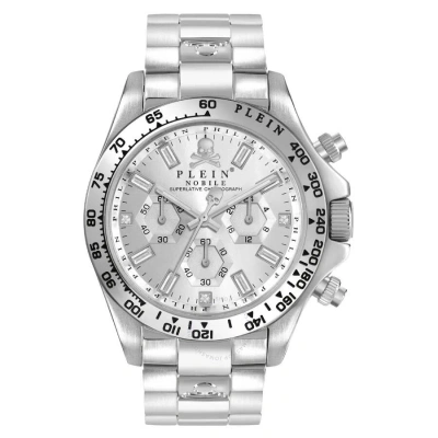 Philipp Plein Nobile Chronograph Quartz Crystal Silver Dial Men's Watch Pwcaa0321 In Silver / White