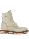 Philipp Plein Nubuck Leather Boots In Neutrals