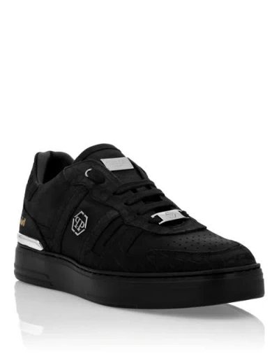 Philipp Plein Nubuck Low Top Sneakers Cocco Unisex In Multi