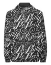Philipp Plein Blackwhite All-over Logo Jacket In Black