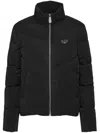 Philipp Plein Nylon Puffer Jacket In Schwarz