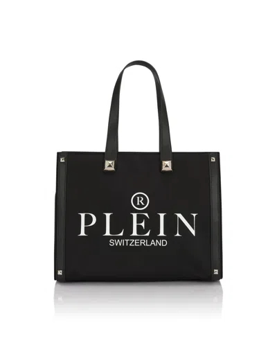 Philipp Plein Nylon Tote Bag Studs In Black