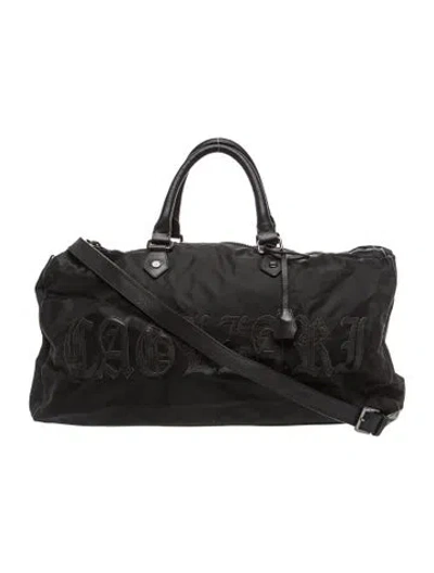 Pre-owned Philipp Plein Nylon Weekender Bag In Black