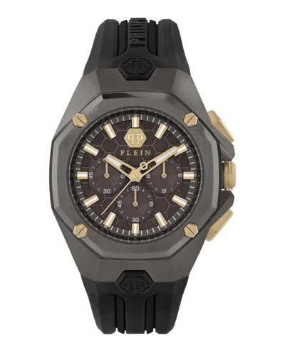 Philipp Plein Octagon Chronograph Watch Man Wrist Watch Brown Size Onesize Stainless Steel
