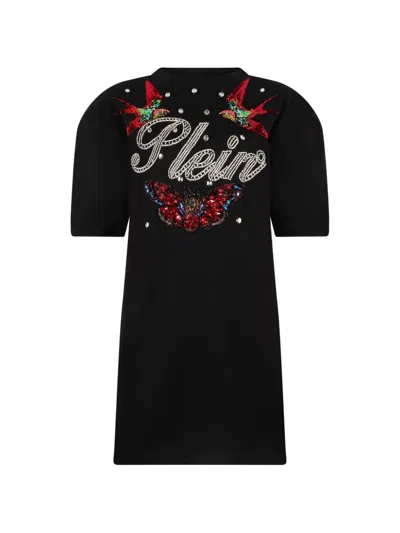 Philipp Plein Open-back Mini Dress In Black