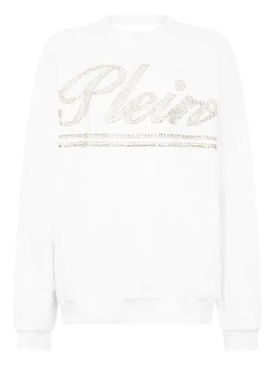 Philipp Plein Open-back Sweatshirt In White