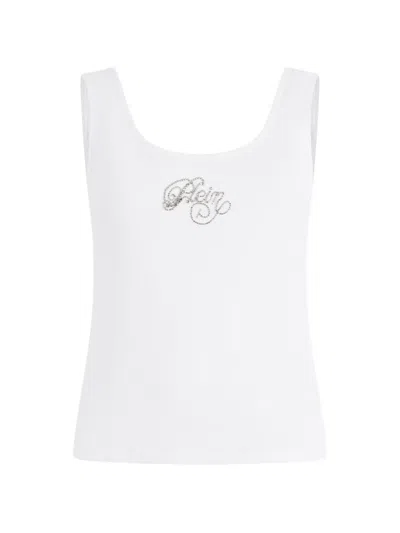 Philipp Plein Open-back Tank Top In White