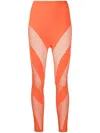 Philipp Plein Gestrickte Leggings In Orange