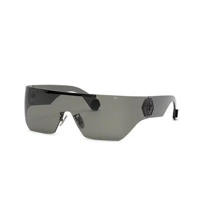 Philipp Plein Orange Metal In Air Sunglasses In Blue