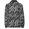 Philipp Plein Blackwhite All-over Logo Jacket In Black