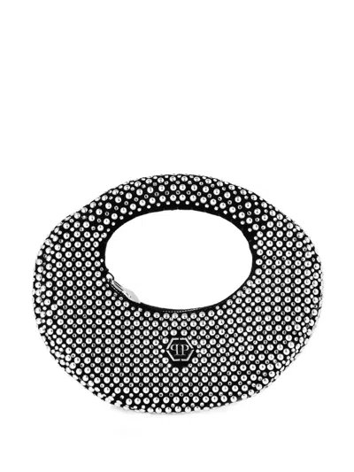 Philipp Plein Oval Stud-embellished Tote Bag In Black