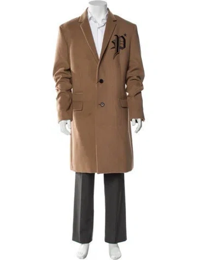 Pre-owned Philipp Plein Overcoat W/ Tags In Brown