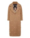 Philipp Plein Oversize Coat Studs In Beige