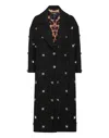 Philipp Plein Studded Oversize Coat In Black