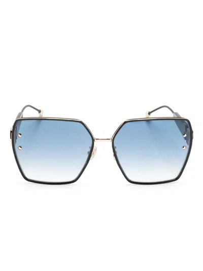 Philipp Plein Oversize-frame Sunglasses In Gold