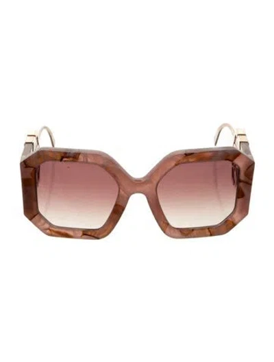 Pre-owned Philipp Plein Oversize Gradient Sunglasses In Pink