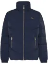 Philipp Plein Padded Nylon Jacket In Blue