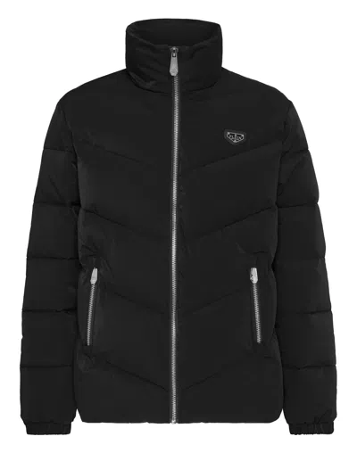 Philipp Plein Padded Nylon Jacket In Black