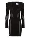 Philipp Plein Crystal-embellished V-neck Minidress In Black