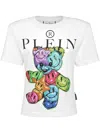 Philipp Plein Padded-shoulders Cotton T-shirt In White