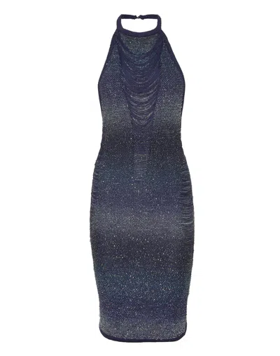 Philipp Plein Paillettes Mini Dress Multicutting