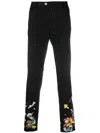 Philipp Plein Paint-splatter Effect Chinos In Black