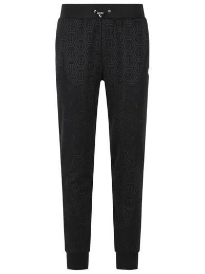Philipp Plein 'paisley' Black Cotton Blend Pants