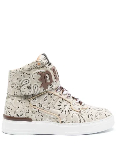 Philipp Plein Sneakers Men Color Beige In Animal Print