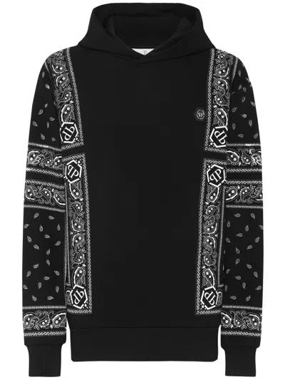 Philipp Plein Paisley-print Hoodie In ブラック