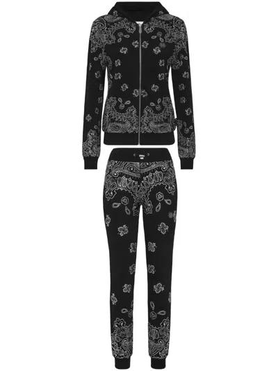 Philipp Plein Paisley-printed Jogging Set In Black