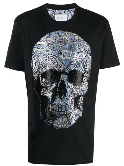 Philipp Plein Paisley Skull-print T-shirt In Black