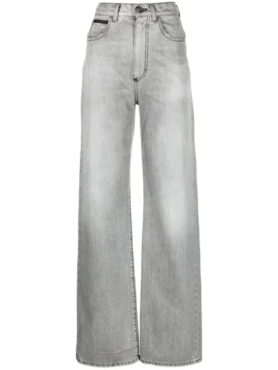 Philipp Plein Palace Fit Denim Trousers In Grey