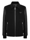 Philipp Plein Panelled Bomber Jacket In Black