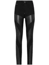 Philipp Plein Panelled Low-rise Skinny Jeans In Black