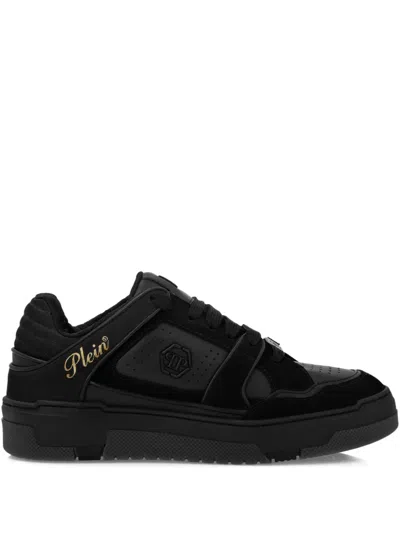 Philipp Plein Panelled Low-top Sneakers In Black