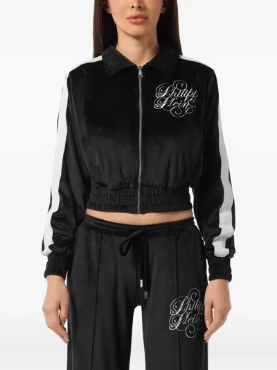 Philipp Plein Panelled Tracksuit Jacket In Black
