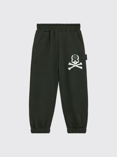Philipp Plein Pants Kids Color Military In Green
