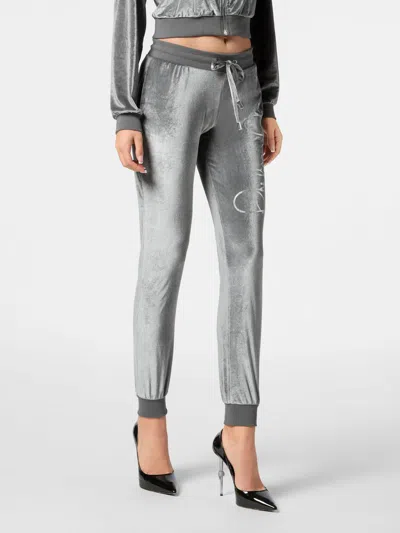 Philipp Plein Pants Woman Color Grey In Silver